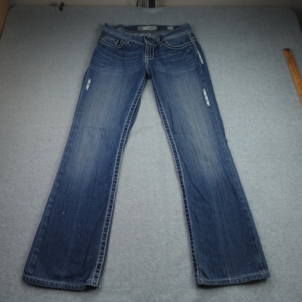 BKE Jeans Womens 27R Blue Bootcut Low Rise Payton Thick Stitching